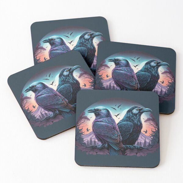 Item preview, Huginn and Muninn Norse Odin Ravens designed and sold by soulfulprintss8.