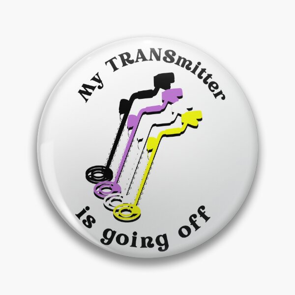 Item preview, Nonbinary/Enby Transgender/Trans LGBT Queer Transmitter Gaydar Metal Detector designed and sold by armontheroad.
