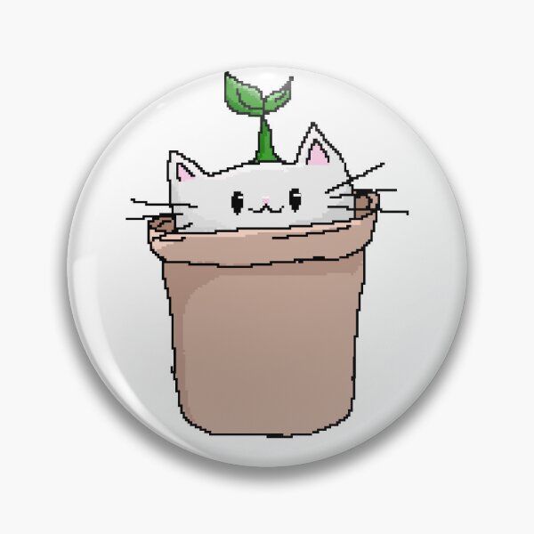 Item preview, Cat in a pixel pot designed and sold by Dianaacs.