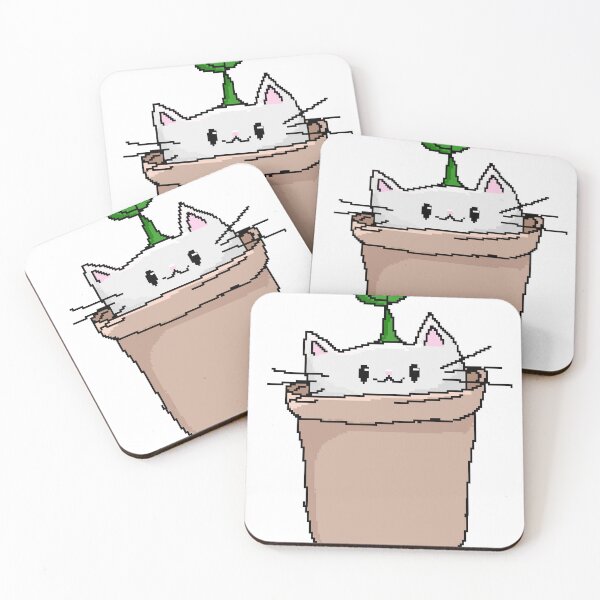 Item preview, Cat in a pixel pot designed and sold by Dianaacs.