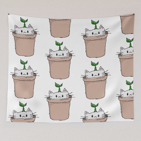 Item preview, Cat in a pixel pot designed and sold by Dianaacs.