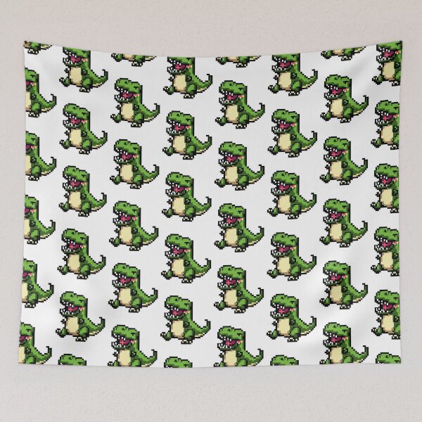 Item preview, Happy t-rex pixel art designed and sold by PexelBoi.