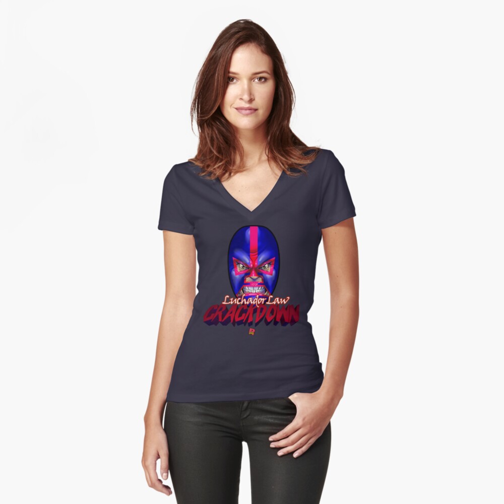 Item preview, Fitted V-Neck T-Shirt designed and sold by RosalesComics.