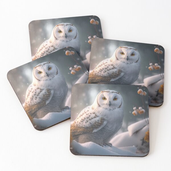 Artikelvorschau, Majestic Whispers: Owl in a Snowy Landscape entworfen und verkauft von Visual Foundry.