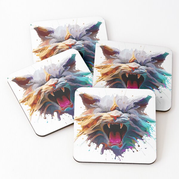 Item preview, Cat Face Colorful Illustration designed and sold by The Funscape Store.