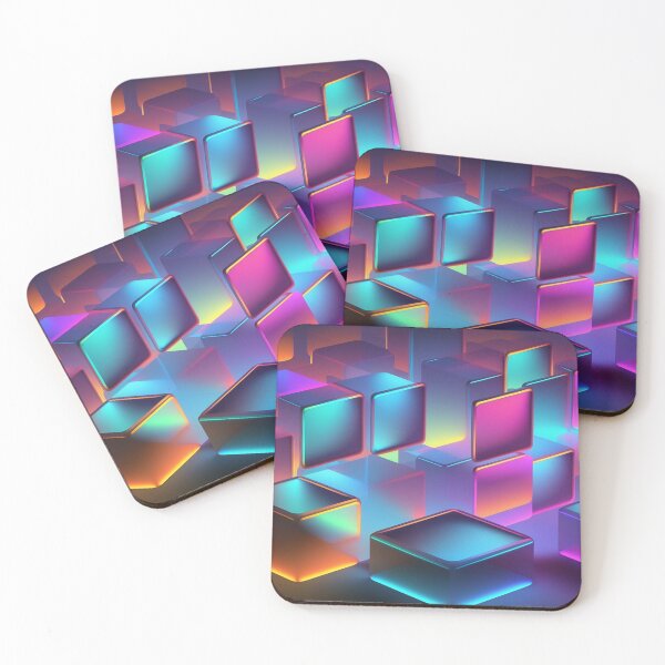 Item preview, Luminous Illusions: 3D Square Holographic Neon Background designed and sold by Visual Foundry.