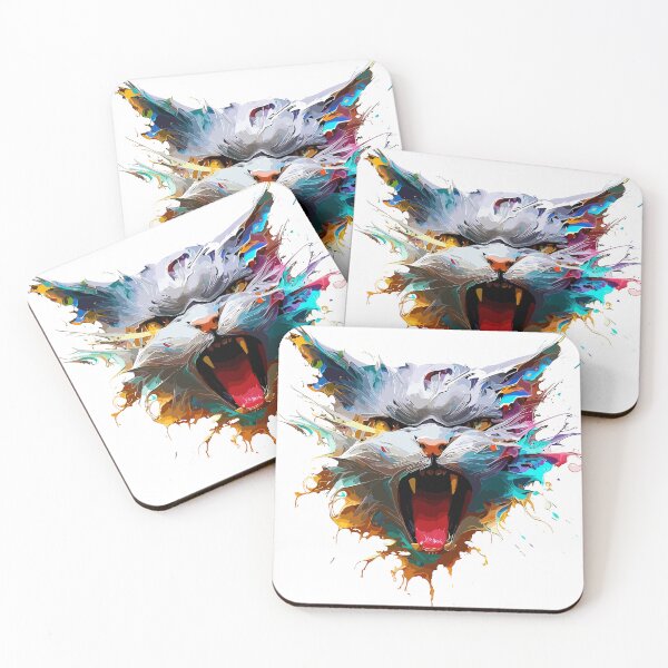 Item preview, Cat Face Colorful Illustration designed and sold by The Funscape Store.