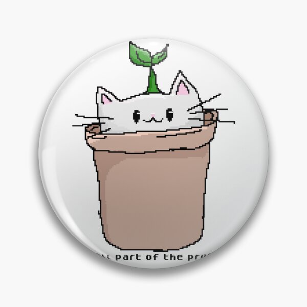 Item preview, Cat in a pixel pot designed and sold by Dianaacs.
