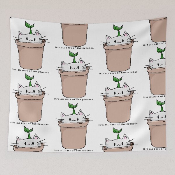 Item preview, Cat in a pixel pot designed and sold by Dianaacs.