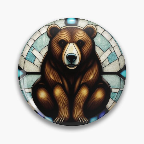 Item preview, Stained Glass Sitting Bear designed and sold by DBSR-LLC.