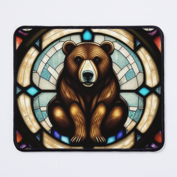 Item preview, Stained Glass Sitting Bear designed and sold by DBSR-LLC.