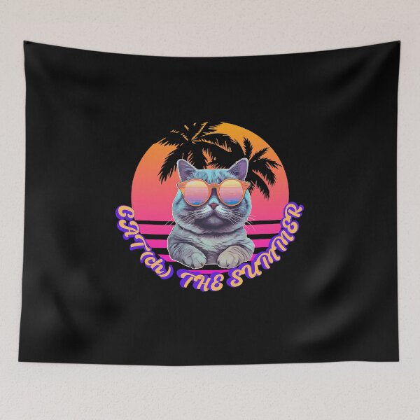 Item preview, Cat(ch) The Summer in 80s Style designed and sold by Tobiasz Pietruska.