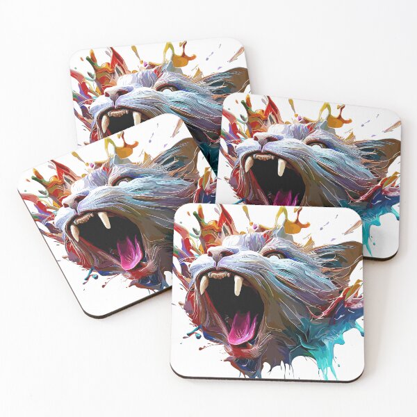 Item preview, Cat Face Colorful Illustration designed and sold by The Funscape Store.