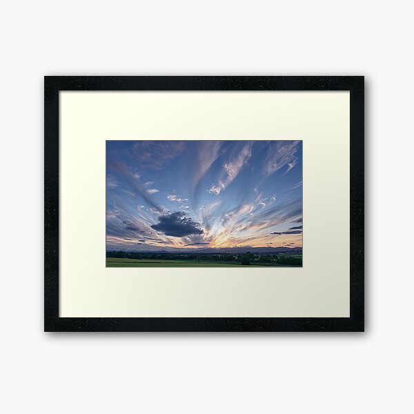 Sunset sky filaments 2 Framed Art Print