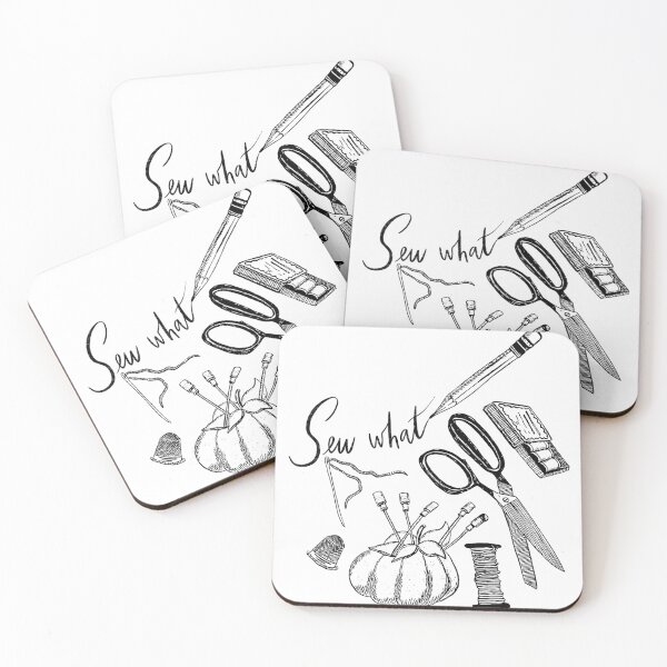 Item preview, “Sew What?” - needle & thread, scissors, pencils & more designed and sold by maddydoodlesoup.