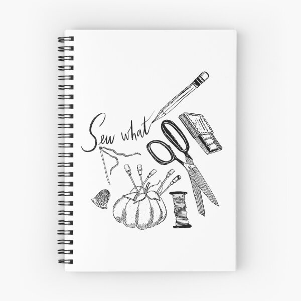 Item preview, “Sew What?” - needle & thread, scissors, pencils & more designed and sold by maddydoodlesoup.