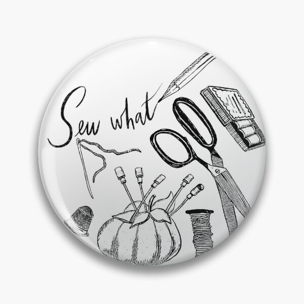 Item preview, “Sew What?” - needle & thread, scissors, pencils & more designed and sold by maddydoodlesoup.
