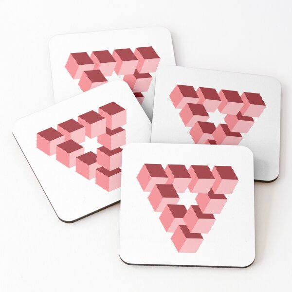 Item preview, IMPOSSIBLE³ - Retro Pixel Art Penrose Triangle Pink designed and sold by Chris Jukes.