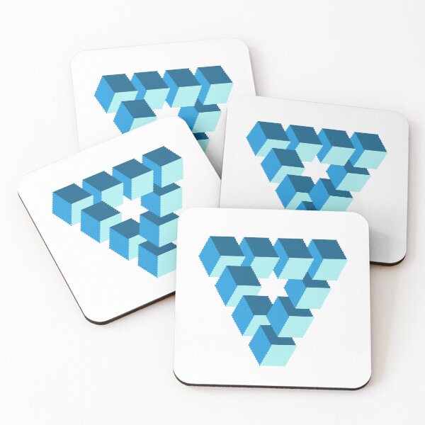 Item preview, IMPOSSIBLE³ - Retro Pixel Art Penrose Triangle Blue designed and sold by Chris Jukes.
