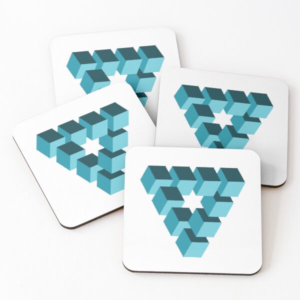 Item preview, IMPOSSIBLE³ - Retro Pixel Art Penrose Triangle Teal designed and sold by Chris Jukes.