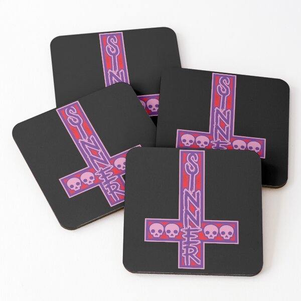 Item preview, Sinner On Inverted Cross Pink & Purple designed and sold by Creative--Style.