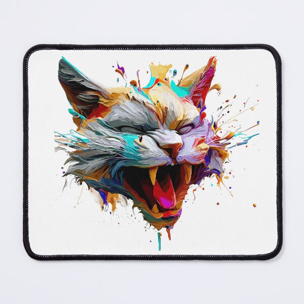 Item preview, Cat Face Colorful Illustration designed and sold by The Funscape Store.