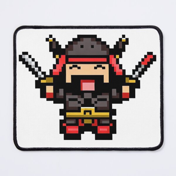 Item preview, Happy samurai pixel art designed and sold by PexelBoi.