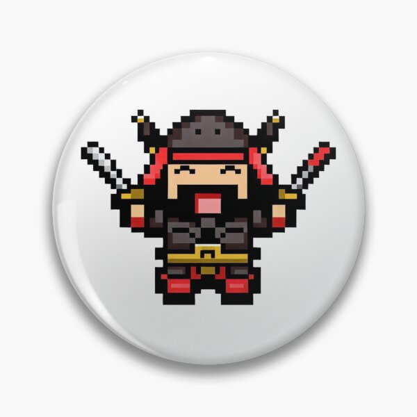 Item preview, Happy samurai pixel art designed and sold by PexelBoi.