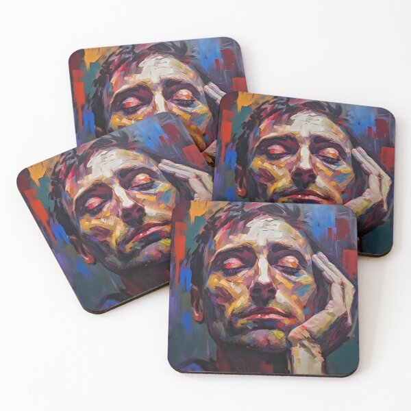 Item preview, Expressionist Portrait I: Intense and Dramatic Emotions Captured in Bold Brushstrokes and Contrasting Colors designed and sold by InsaneLEDP.