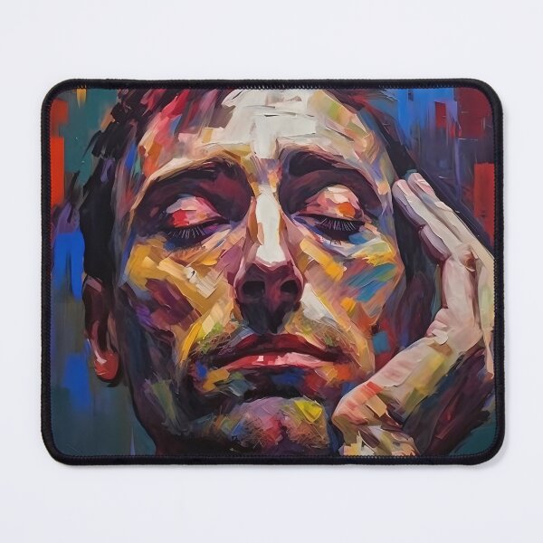 Item preview, Expressionist Portrait I: Intense and Dramatic Emotions Captured in Bold Brushstrokes and Contrasting Colors designed and sold by InsaneLEDP.