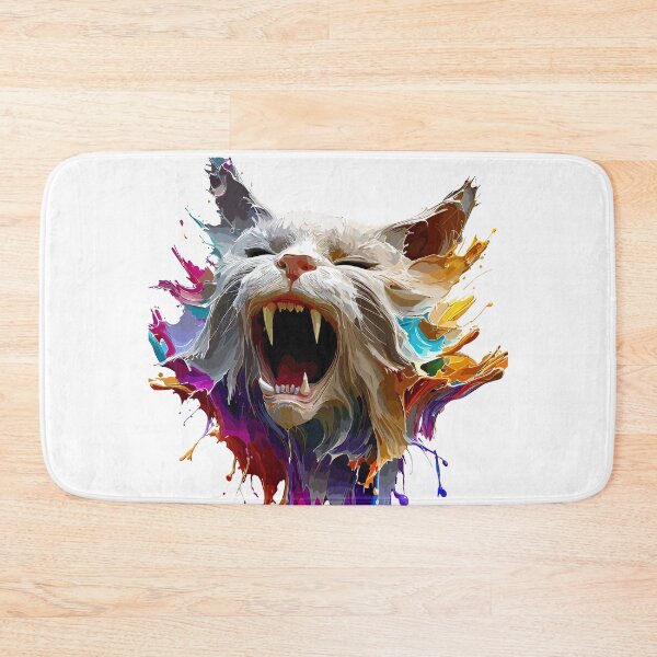Item preview, Cat Face Colorful Illustration designed and sold by The Funscape Store.