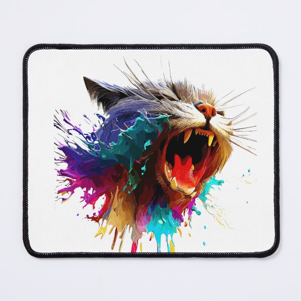 Item preview, Cat Face Colorful Illustration designed and sold by The Funscape Store.