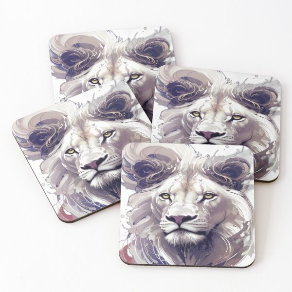 Item preview, albino lion king of the jungle designed and sold by CultureX.