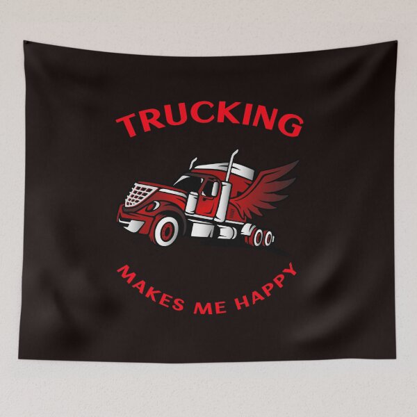 Item preview, Angel Trucker Trucking Makes Me Happy RR designed and sold by TeamsterLife.