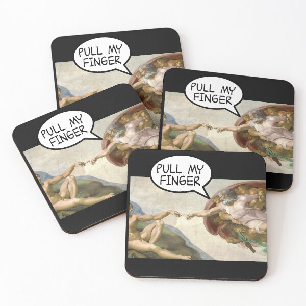Item preview, Michelangelo Creation Of Man funny Fart Finger designed and sold by LeoZitro.