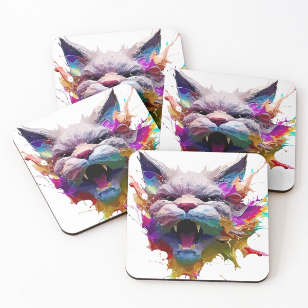 Item preview, Cat Face Colorful Illustration designed and sold by The Funscape Store.