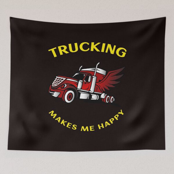 Item preview, Angel Trucker Trucking Makes Me Happy RY designed and sold by TeamsterLife.