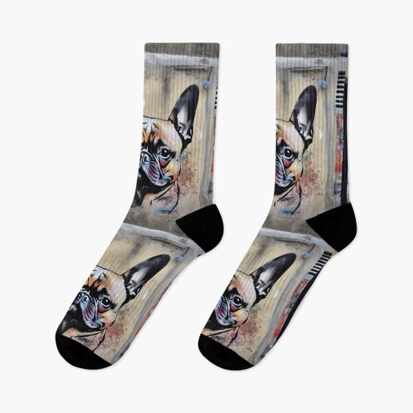 Item preview, fawn french bulldog graffiti, street art frenchie, cool frenchie urban art designed and sold by livelovewoof.