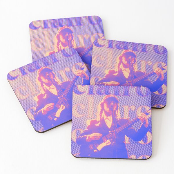Item preview, Clairo Halftone Typography Poster in Blue and Pink designed and sold by morganjeastwood.