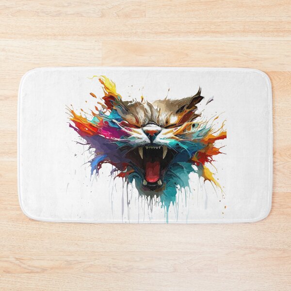 Item preview, Cat Face Colorful Illustration designed and sold by The Funscape Store.