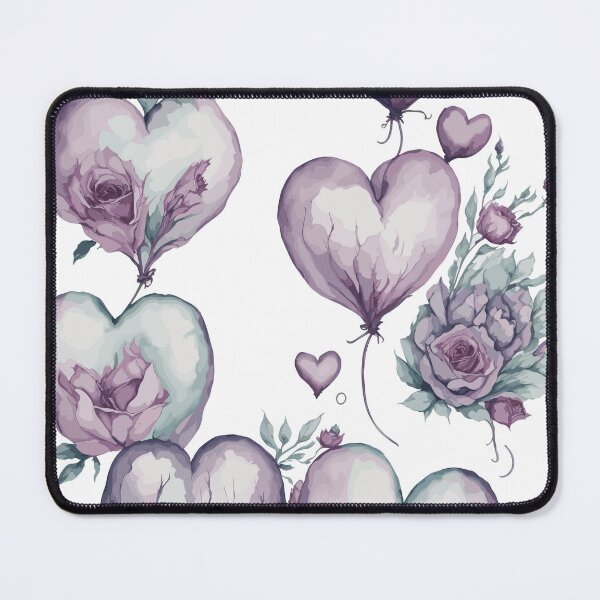 Item preview, wattercolor heart balloons and roses designed and sold by ThiagoSDantas.