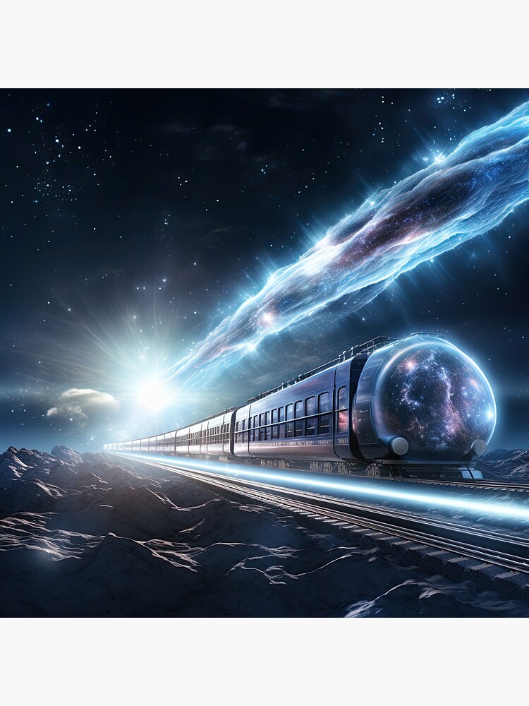 Thumbnail 3 of 3, Sticker, Galactic Express designed and sold by Garret Bohl.