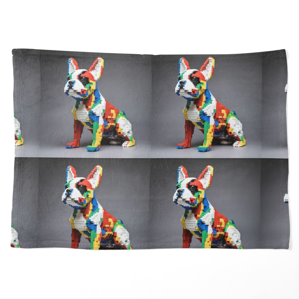 brick frenchie, brick dog, french bulldog made of colorful bricks, brick  french bulldog, building blocks Poster for Sale by livelovewoof