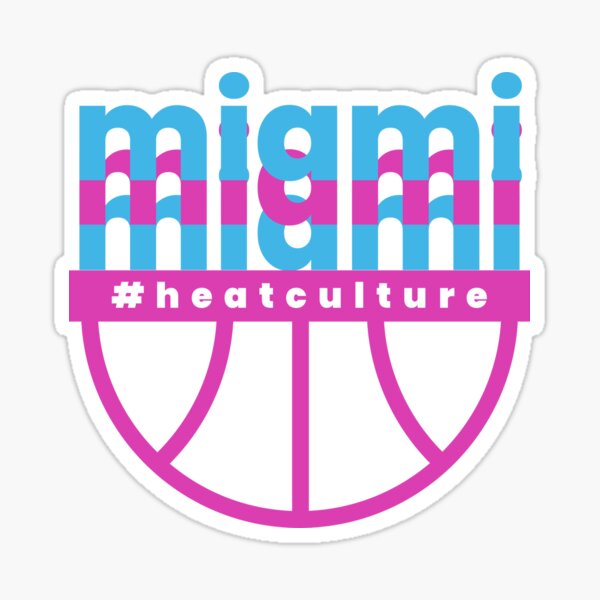 Miami Vice (Heat NBA retro logo) Sticker for Sale by CineMania