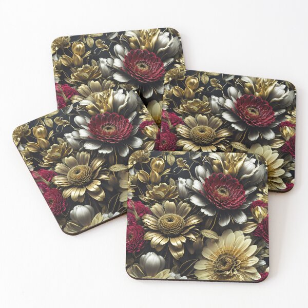 Item preview, Bohemian Vintage Luxury Flowers | Modern Floral Boho Romantic Gold Garden Treasures designed and sold by Bored Elon.