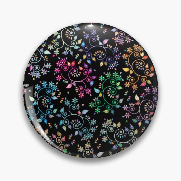 Item preview, Floral Pattern on Black designed and sold by KATKattalestv.