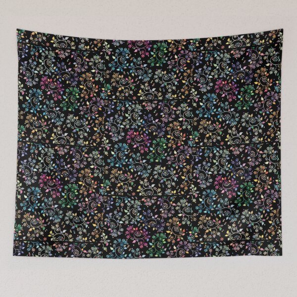 Item preview, Floral Pattern on Black designed and sold by KATKattalestv.