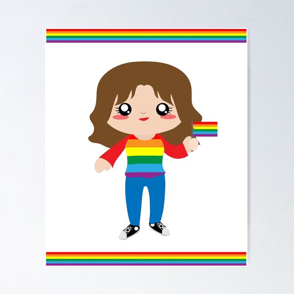 Item preview, Cute brown LGBT girl designed and sold by yessebel.