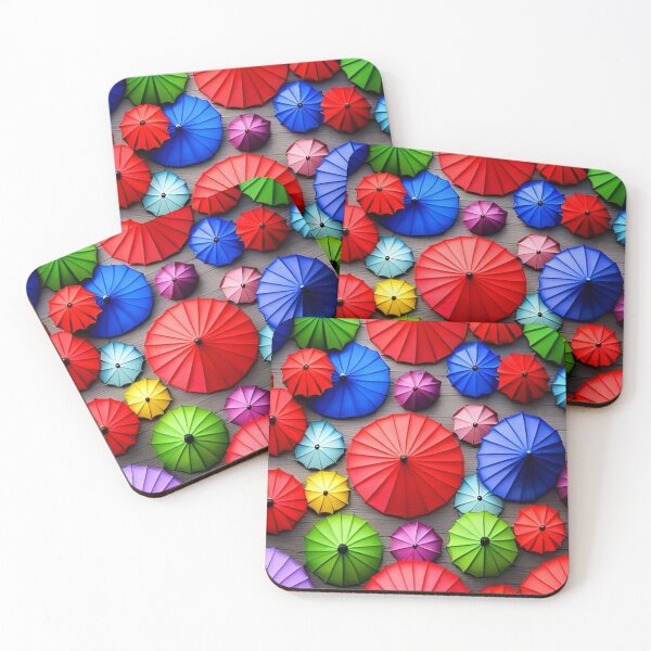 Item preview, colorful umbrellas background designed and sold by JV.