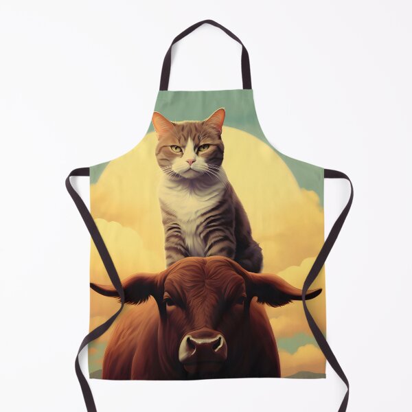 Item preview, Feline Meets Bovine: Whimsical Cats and Gentle Cows designed and sold by KittyStampedeCo.